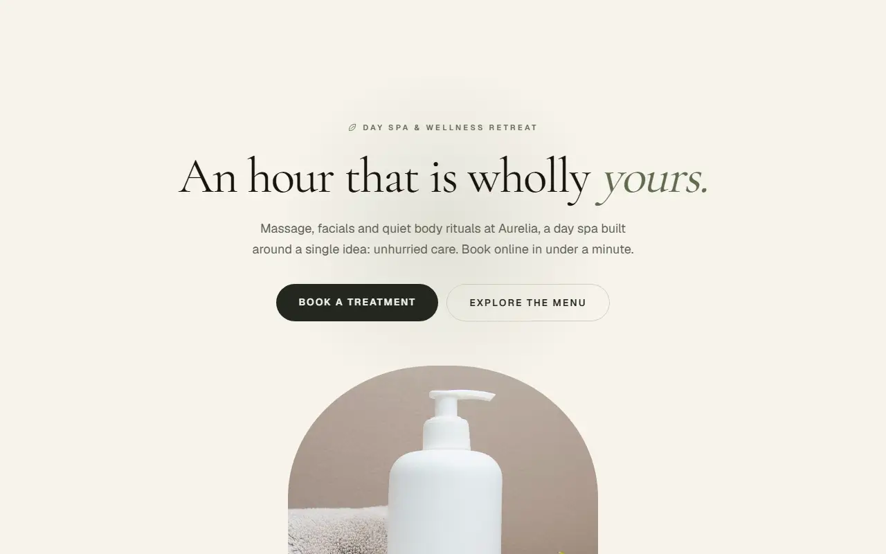 Day spa & wellness, template preview